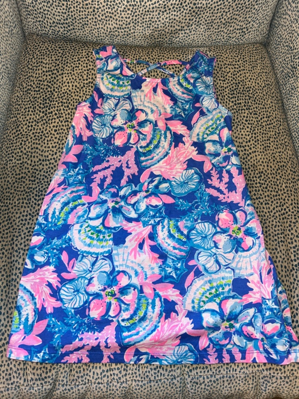 Lilly Pulitzer Girls Floral Tank Dress with Cross back Detail
